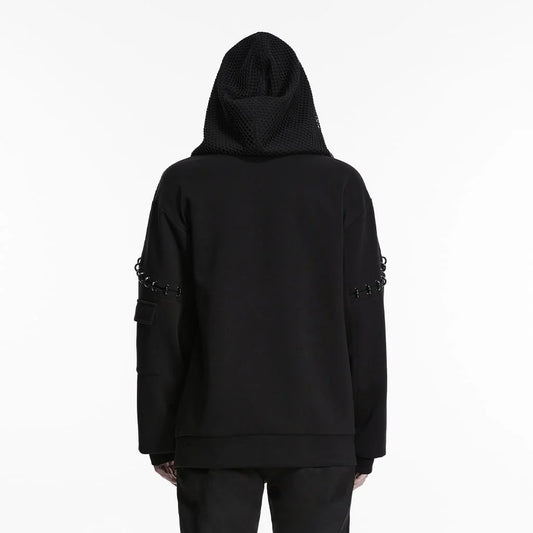 Black Circuit Industrial Hoodie