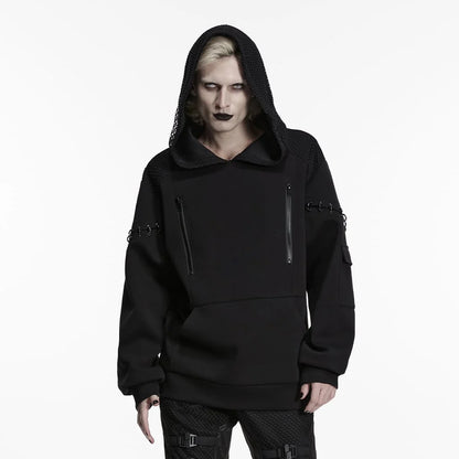 Black Circuit Industrial Hoodie