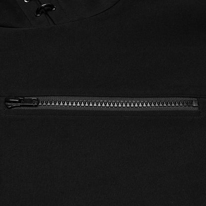 Black Circuit Industrial Hoodie