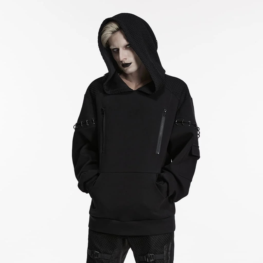 Black Circuit Industrial Hoodie