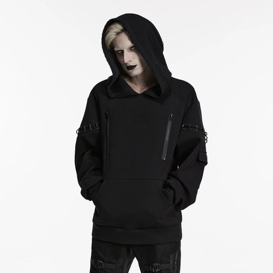 Black Circuit Industrial Hoodie