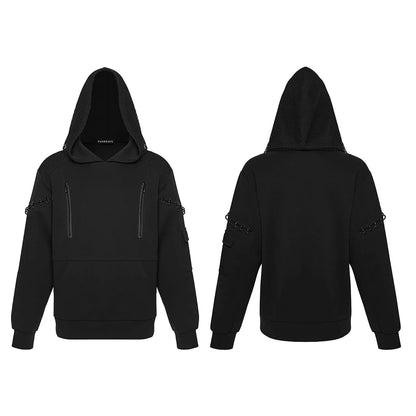 Black Circuit Industrial Hoodie