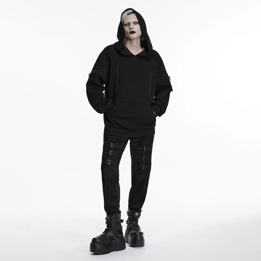 Black Circuit Industrial Hoodie