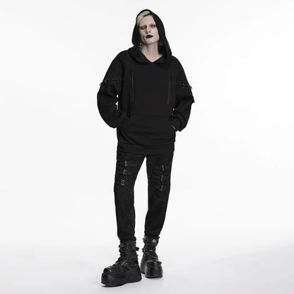 Black Circuit Industrial Hoodie