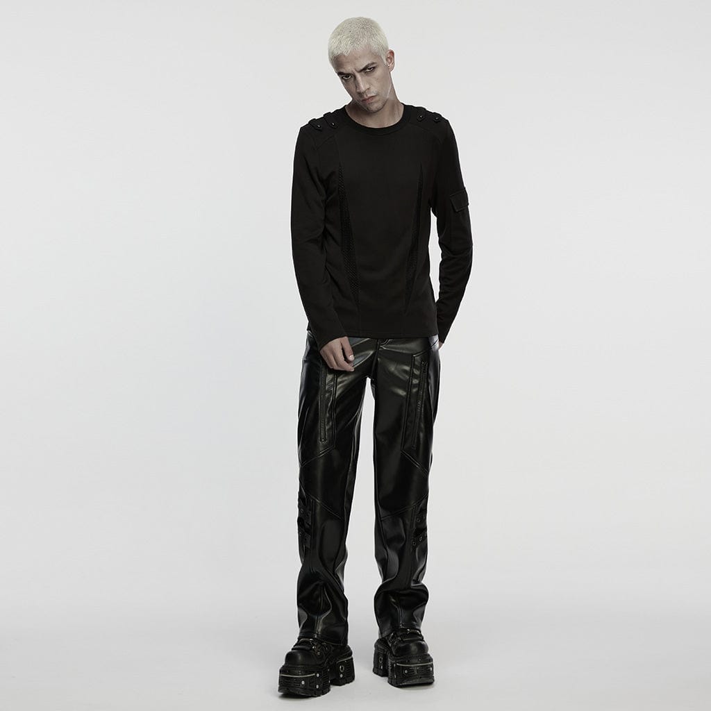 Gridlock Eyelet-Strap Pants detail view