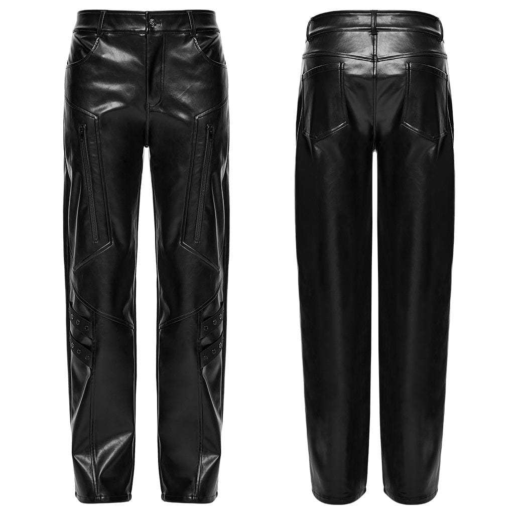 Gridlock Eyelet-Strap Pants detail view