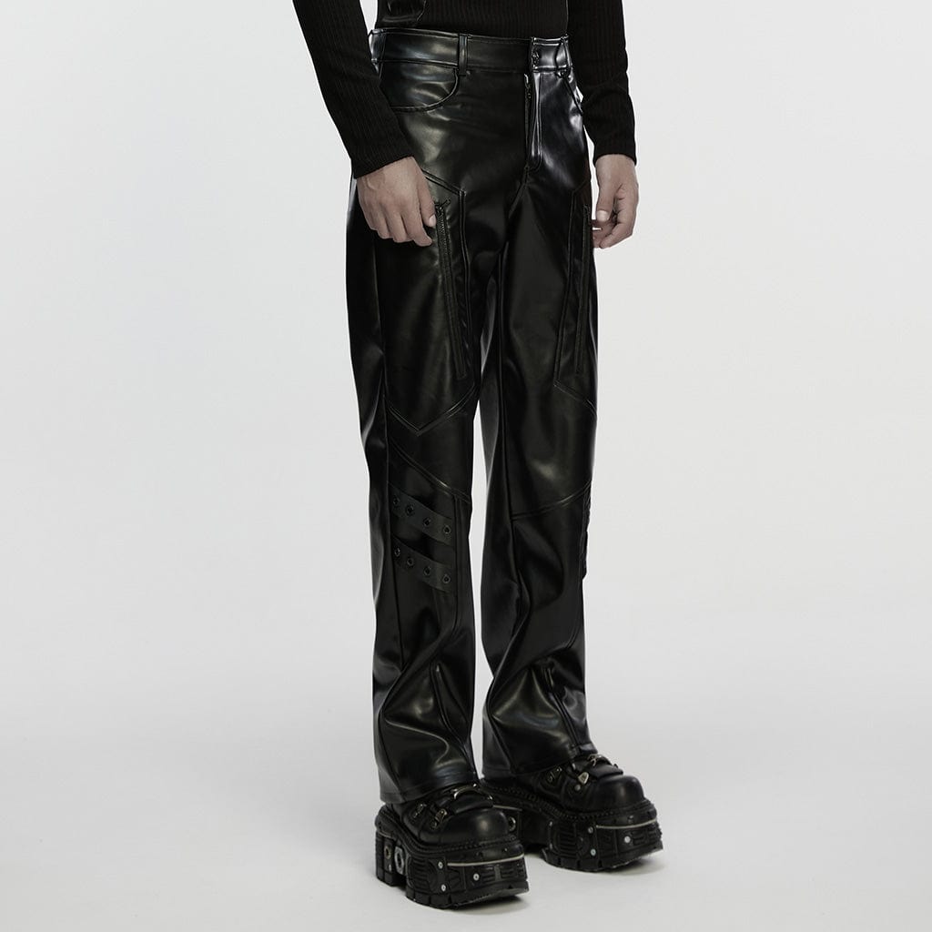 Gridlock Eyelet-Strap Pants detail view
