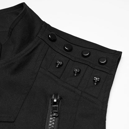 Dead Signal Skull Zip Vest detail view