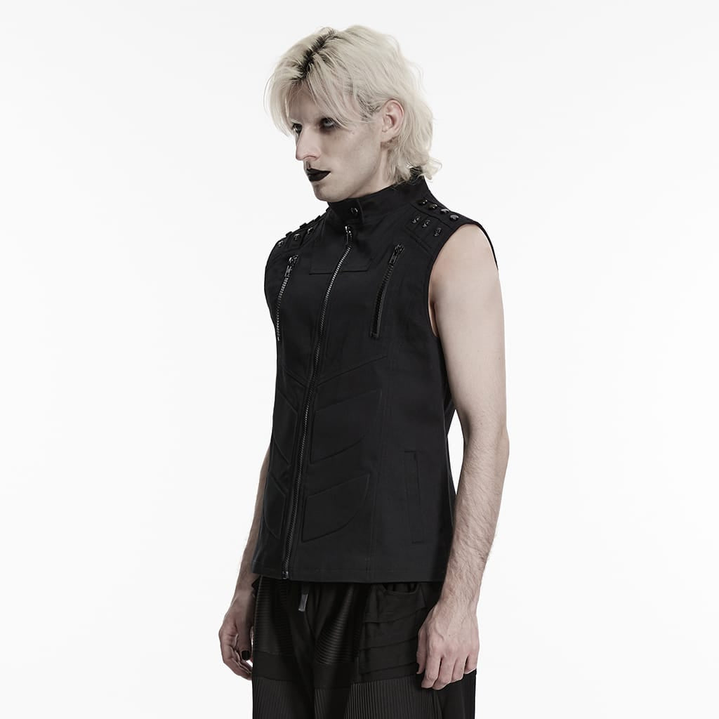Dead Signal Skull Zip Vest detail view