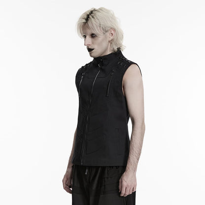 Dead Signal Skull Zip Vest detail view