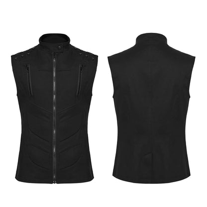 Dead Signal Skull Zip Vest detail view