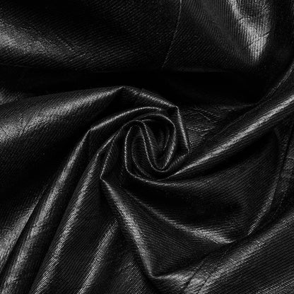 Wasteland Commander Faux Leather Coat detail view