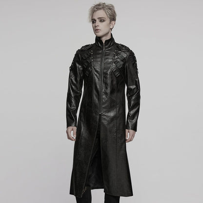 Wasteland Commander Faux Leather Coat front view