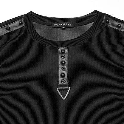 Black Static Sheer Mesh Vest detail view