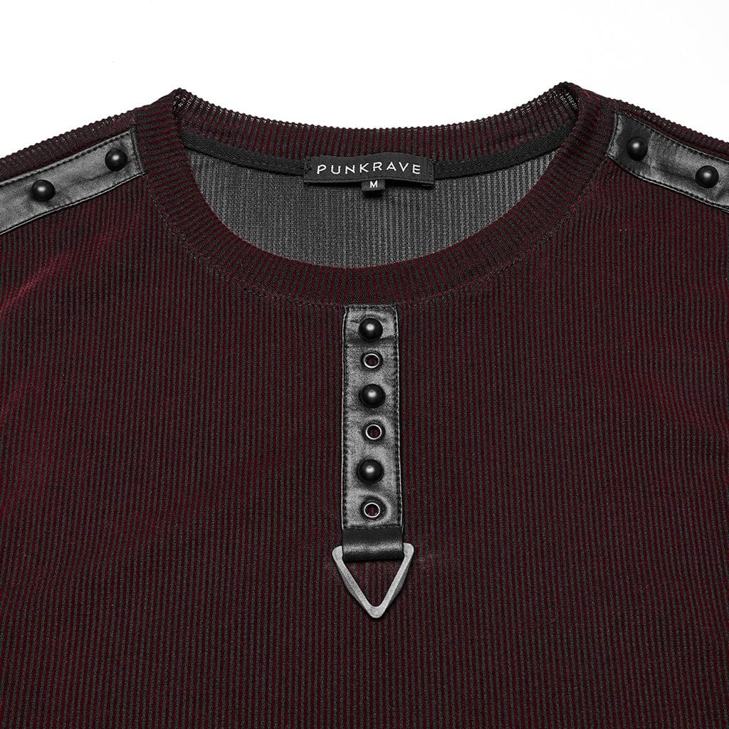 Red Static Sheer Mesh Vest detail view