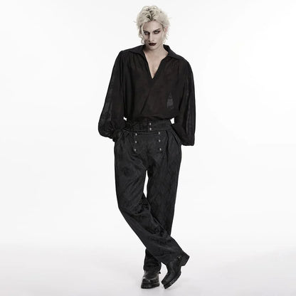 Mourning Court Jacquard Trousers
