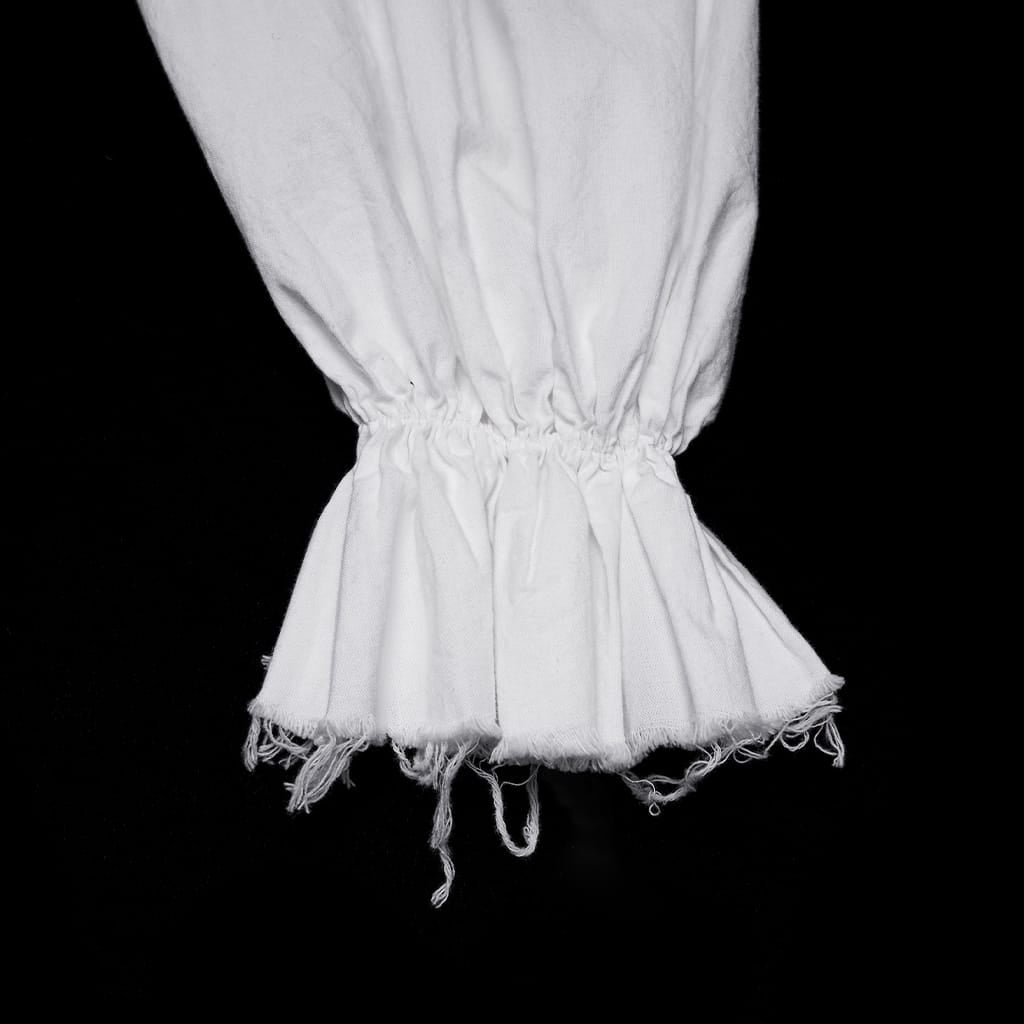 Midnight Court Ruffled Lace-Up Shirt