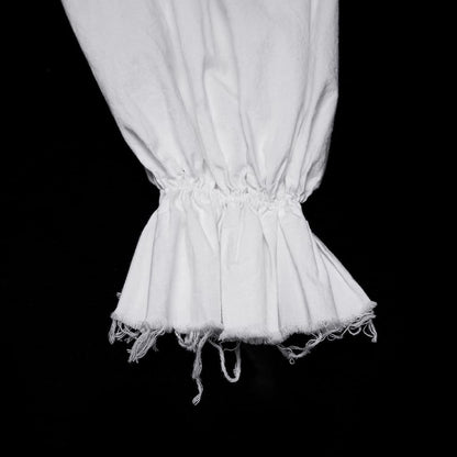 Midnight Court Ruffled Lace-Up Shirt