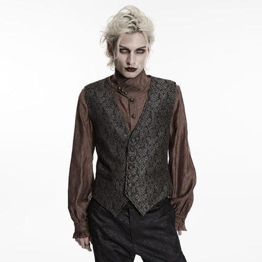 Gothic Retro Jacquard Waistcoat - S
