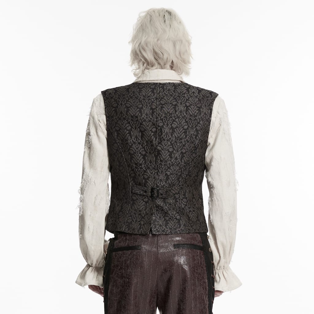 Gothic Retro Jacquard Waistcoat - L