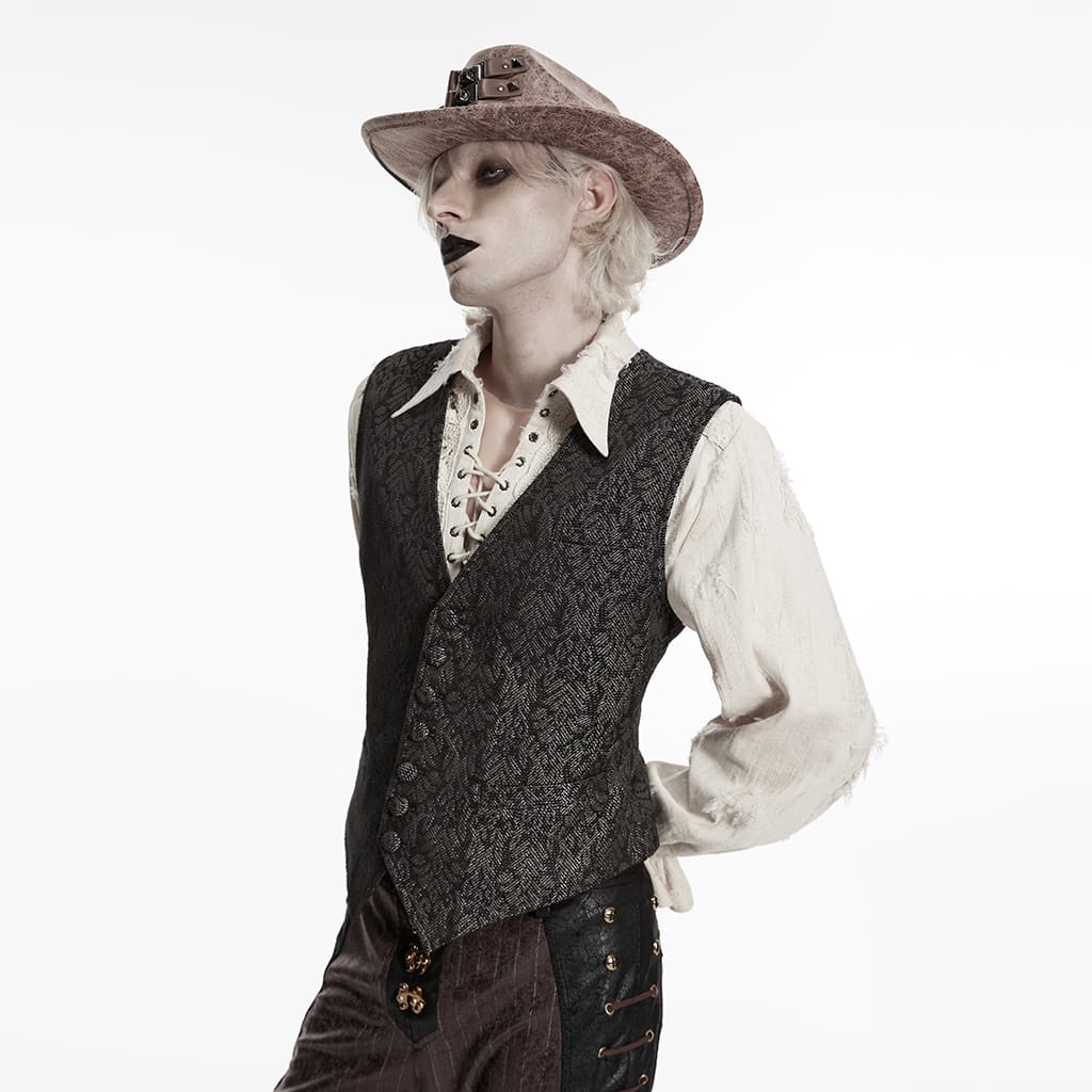 Gothic Retro Jacquard Waistcoat - M