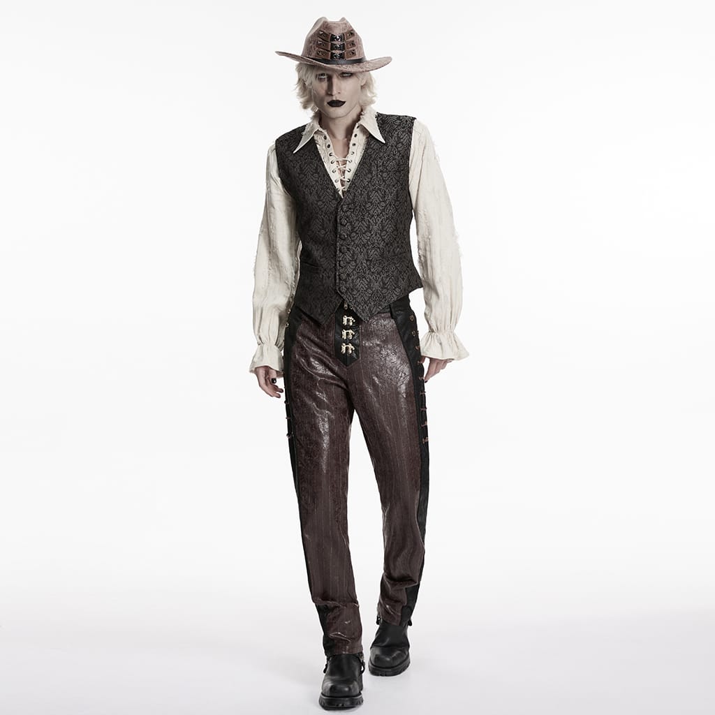 Gothic Retro Jacquard Waistcoat - XL