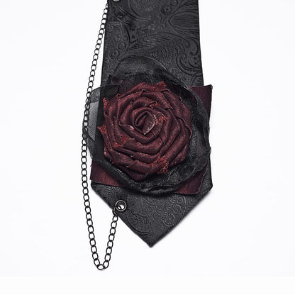 Mourning Rose Chain Tie detail view