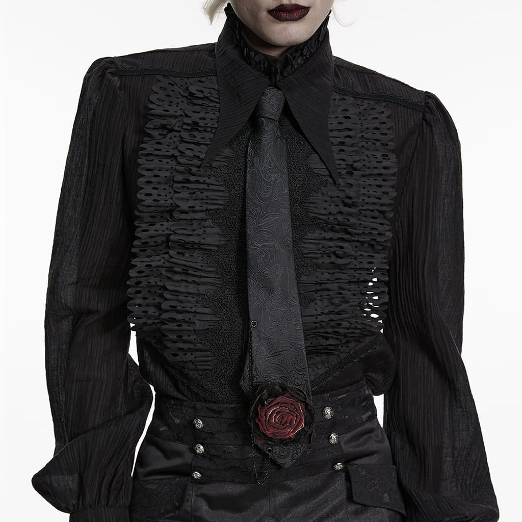 Mourning Rose Chain Tie front view