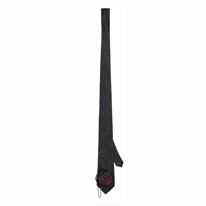 Mourning Rose Chain Tie detail view