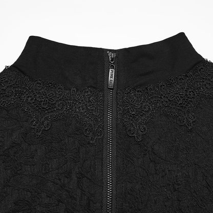 Mourning Choir Ruched Lace Top