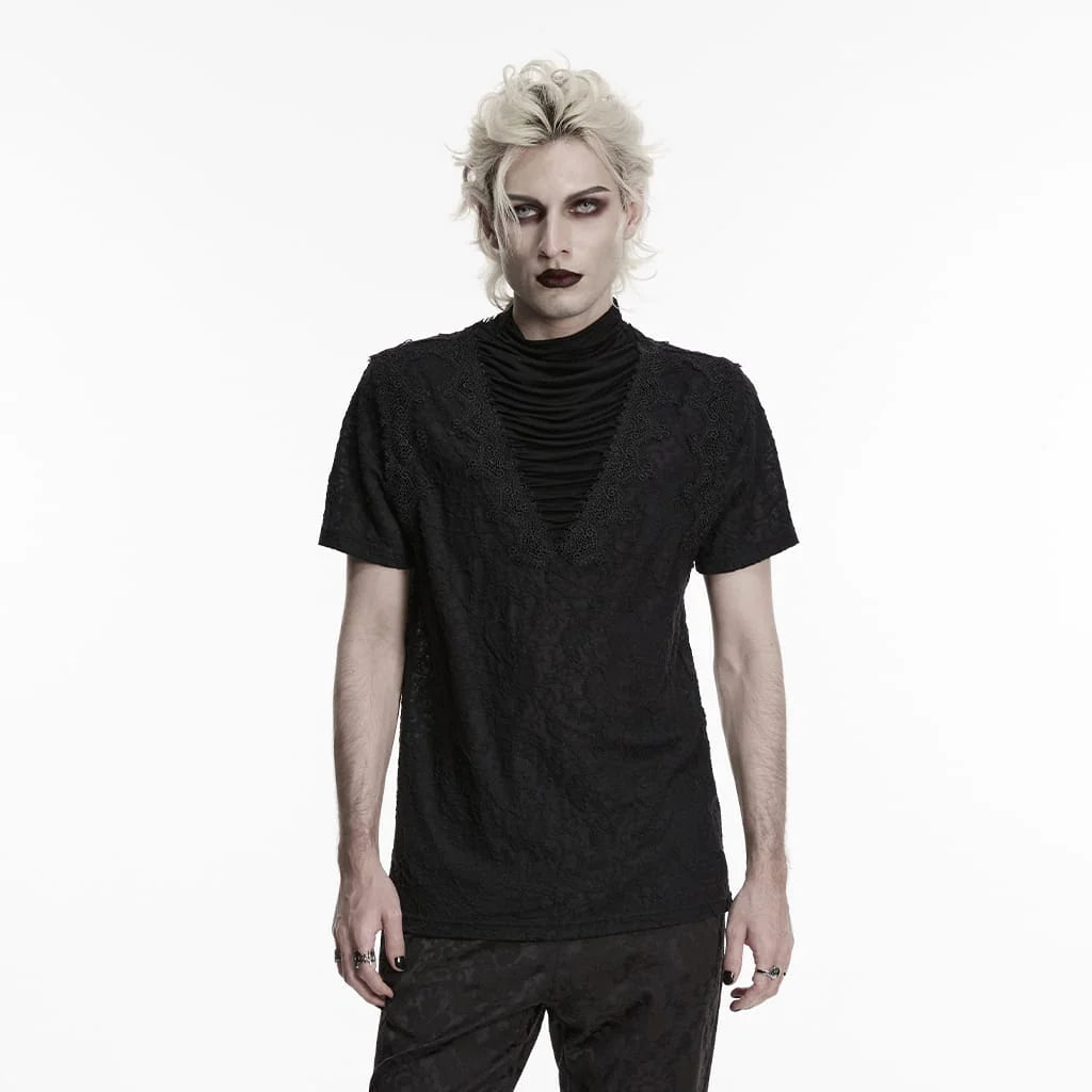 Mourning Choir Ruched Lace Top