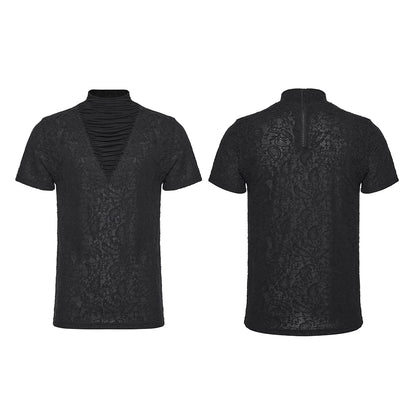 Mourning Choir Ruched Lace Top