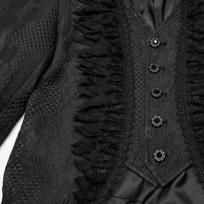 Mourning Marquis Lace Tailcoat detail view