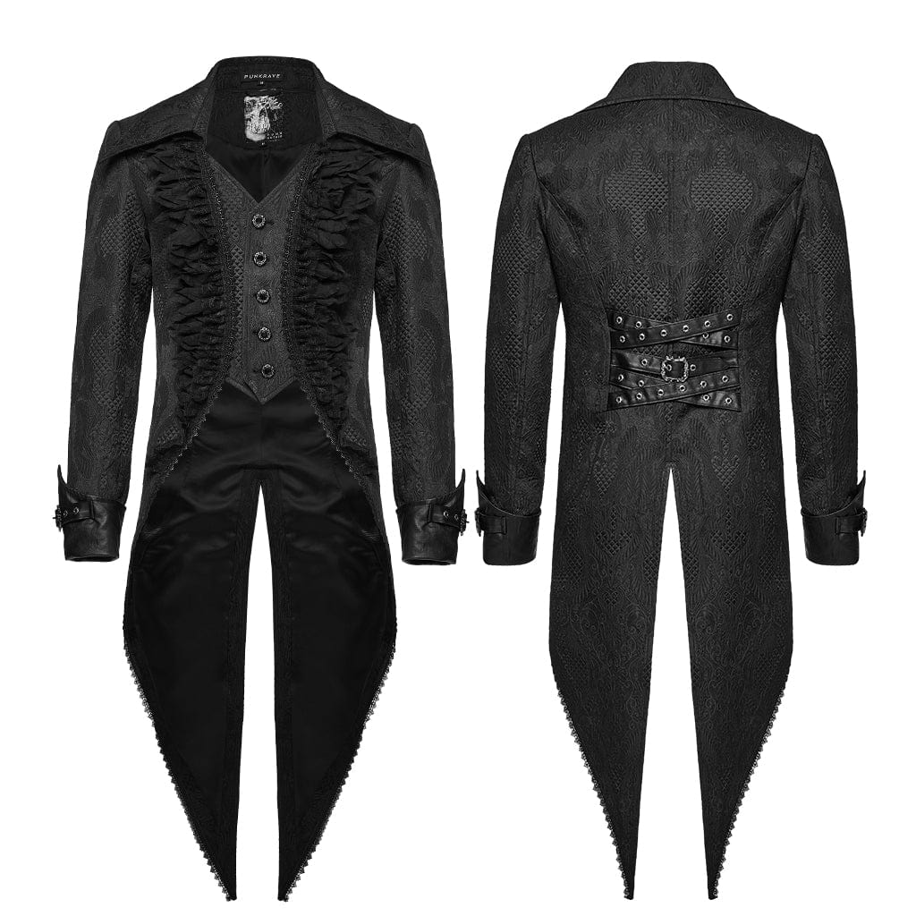Mourning Marquis Lace Tailcoat detail view