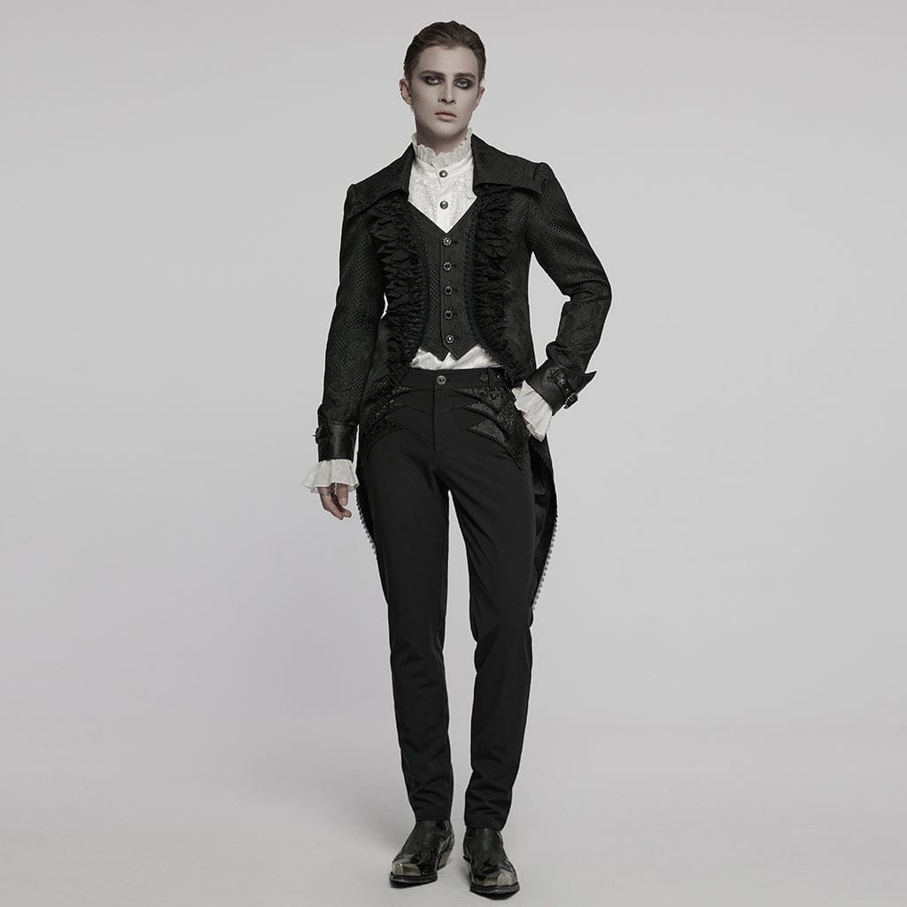 Mourning Marquis Lace Tailcoat detail view