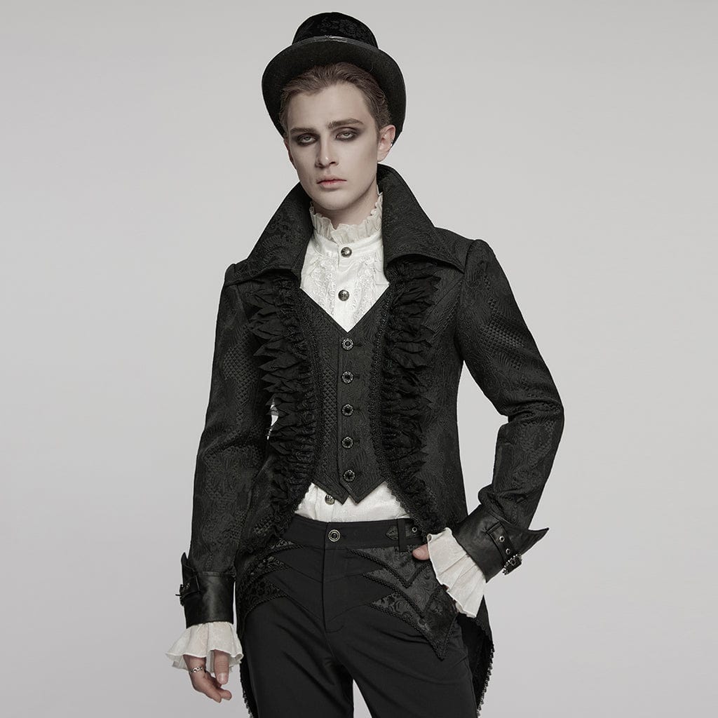 Mourning Marquis Lace Tailcoat detail view