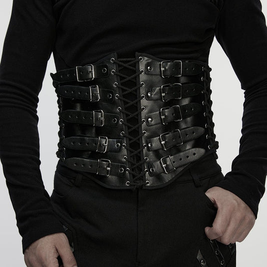 Iron-Laced Buckle Waist Cincher - image 1