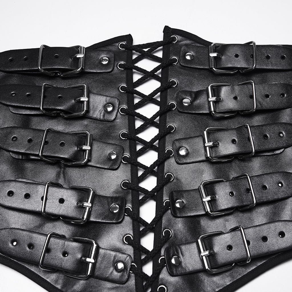 Iron-Laced Buckle Waist Cincher - image 5