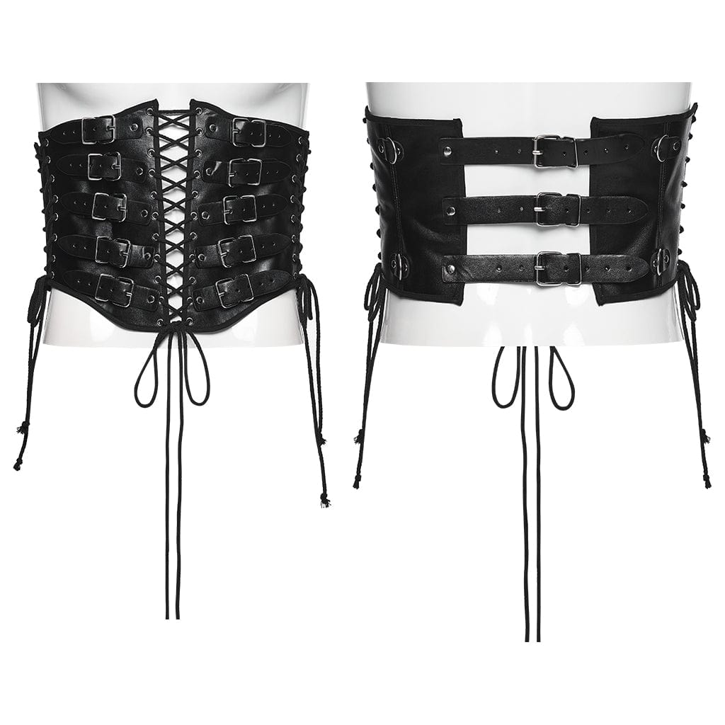 Iron-Laced Buckle Waist Cincher - image 4