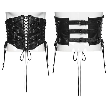 Iron-Laced Buckle Waist Cincher - image 4