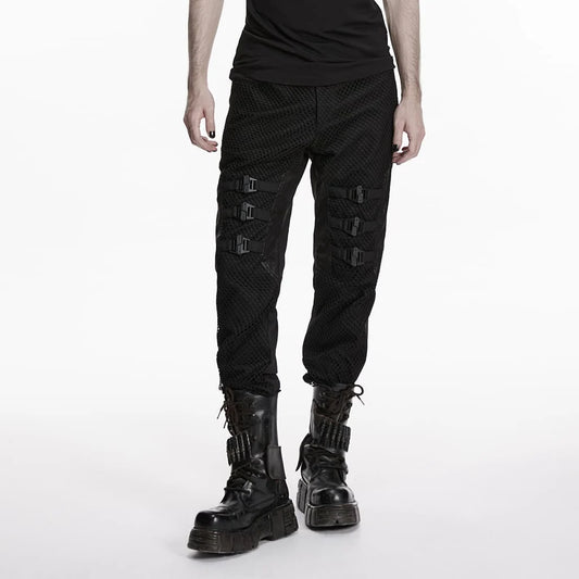Blackout Buckle Mesh Pants