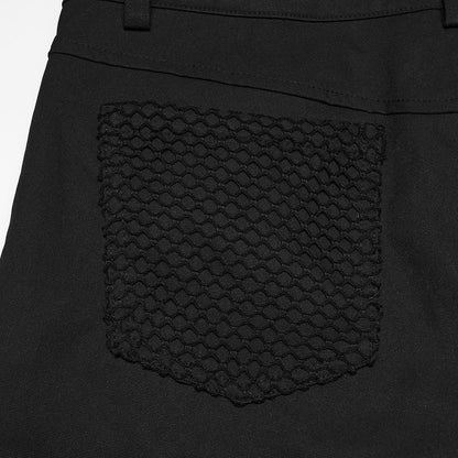 Blackout Buckle Mesh Pants