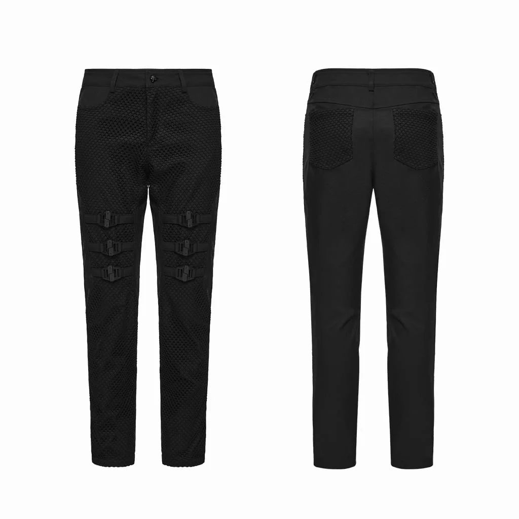 Blackout Buckle Mesh Pants
