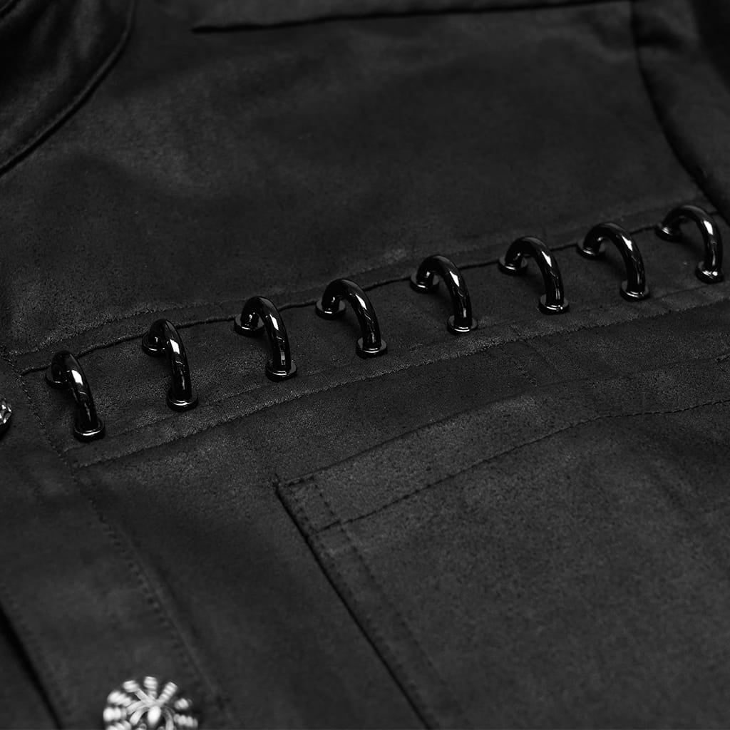 Chain Reaction Ring-Collar Shirt detail view