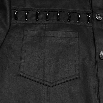 Chain Reaction Ring-Collar Shirt detail view