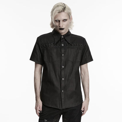 Chain Reaction Ring-Collar Shirt front view