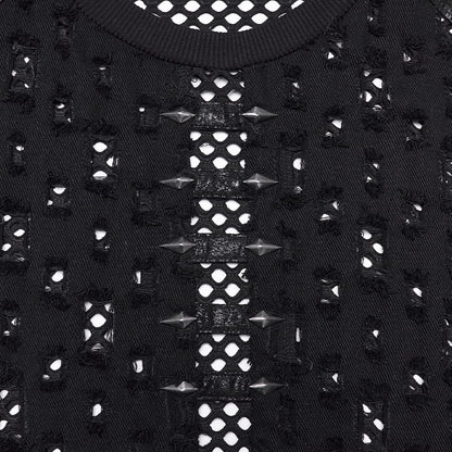 Wasteland Signal Ripped Mesh Tank