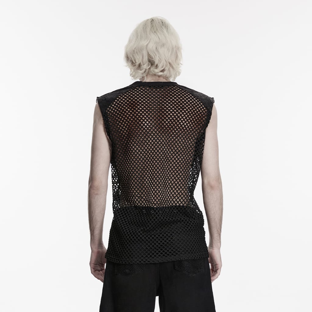 Wasteland Signal Ripped Mesh Tank