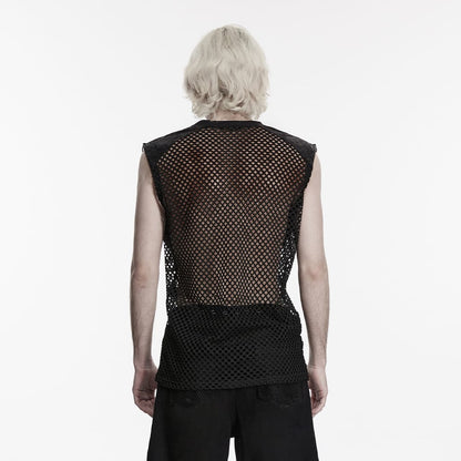Wasteland Signal Ripped Mesh Tank