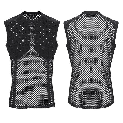 Wasteland Signal Ripped Mesh Tank
